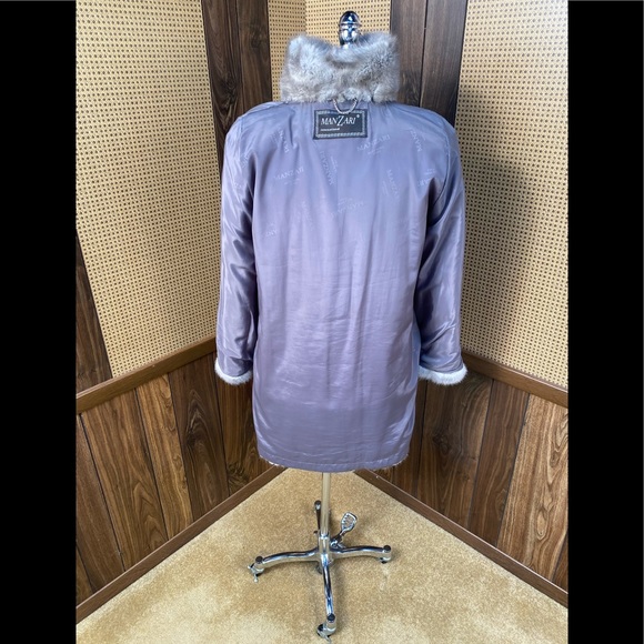 Manzari Designer Sapphire Mink Fur Coat Jacket - Picture 8 of 10